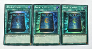 3 x RA02-EN050 Book of Moon Super Rare 1st Edition YuGiOh Playset - Picture 1 of 2