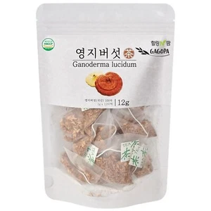 [GAGOPA] Té de champiñones Lingzhi 100 % puro, 1 g x 12 bolsitas de té (paquete de 5, 60ea) - Imagen 1 de 8