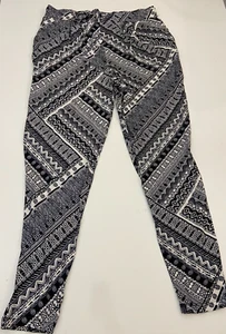 Pleacocks UK size 16 black and white design pattern harem pants - Picture 1 of 6