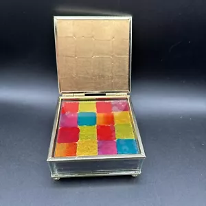 Elegante Sottobicchieri in Vetro Custodia in Vetro Multicolore Patchwork Toni Gioiello (6) - Foto 1 di 22