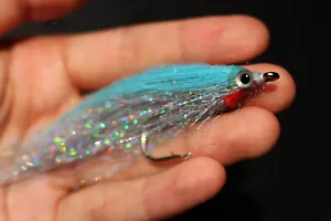 10 piezas 1/0 4 cm Gancho Holo Plata Salmón Trucha Lubina Marina Pecedero Mosca Pesca Moscas - Imagen 1 de 5