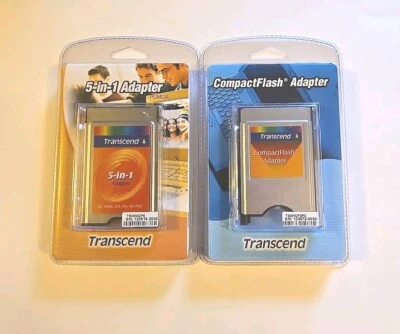 TRANSCEND 5-IN-1 ADAPTER TS0MADP5 & COMPACT FLASH ADAPTER TS0MCF2PC - PC CARDS - Image 1 of 4