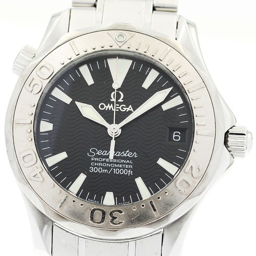 Orologio automatico da ragazzo Omega Seamaster300 2236.50 WG lunetta data quadrante nero_882505