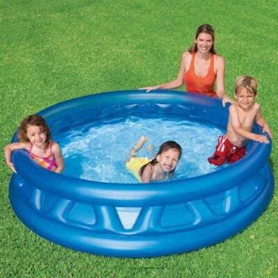 Intex 6ft Paddling Pool Soft Side Family Swimming Garden Summer Water Fun Pools - Image 1 of 3