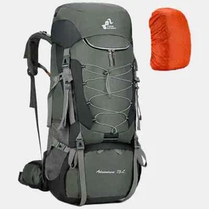 75L Camping Backpack Hiking Bag Sport Outdoor Bags Rain Cover Travel Climbing - Picture 1 of 32