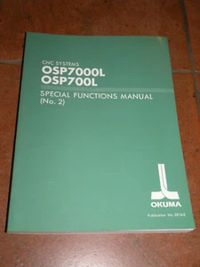 Okuma CNC System Special Function Manual (No. 2), OSP7000L, 3816-E, Used - Picture 1 of 9
