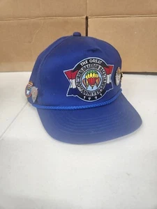 Vintage Youngan 1991 Great Reno Balloon Race Adjustable Hat Cap with 5 PINS - Picture 1 of 5