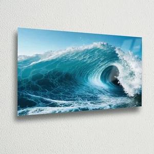 Turquoise Ocean Waves, Wall Art, Landscape Photo, New Stylish Design, Colorful - Picture 1 of 24