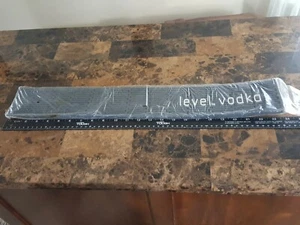 Level Vodka New Black & White Rubber Spill Bar Rail Mat Apprx 23 1/2" x 3.5 - Picture 1 of 2