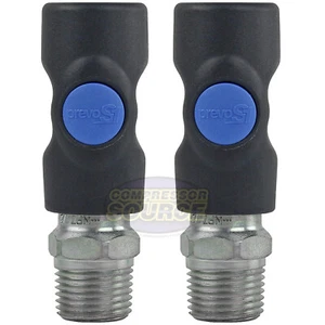 2 Pack Prevost Safety Air Plug Coupler ISI061253 1/4" 1/2" MNPT Quality Prevo S1 - Picture 1 of 6