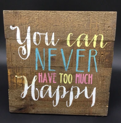 Деревенский деревянный стены домашнего украшения вы никогда не можете иметь слишком много счастливый новый с Ярлыками - Изображение 1 из 4