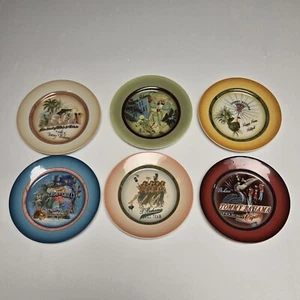 Tommy Bahama 2007 TROPICAL ADS 6.5" Appetizer Cocktail Plate Set Of 6 Piece - Picture 1 of 10