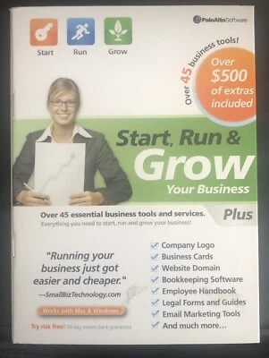 PaloAlto Start Run & GROW Your Business PLUS New Over 45 Tools Mac Windows CD - Image 1 of 4