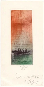 KAREL SAFAR: Kleingraphik/Neujahrsgraphik P. F. (?) - Picture 1 of 1