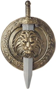Gladiator Combat Shield Sword Toy Fancy Dress Halloween Adult Costume Accessory - Picture 1 of 1