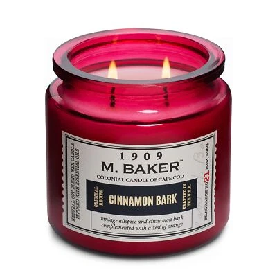 Vela de tarro perfumada de corteza de canela | Vela de cera de mezcla de soja natural de 2 mechas para Ho... Foto 1 de 4