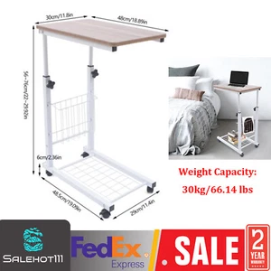 Mesa auxiliar cama hospital sobre cama bandeja enrollable ajustable mesita de noche escritorio de trabajo NUEVO - Imagen 1 de 16