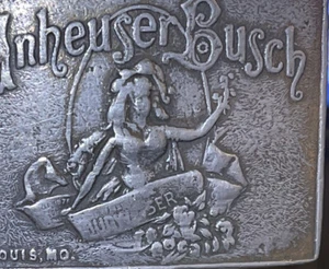 Hebillas de cinturón Anheuser Busch Budweiser Lewis Chicago regalo hebilla de cinturón vintage - Imagen 1 de 12
