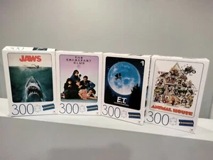 4 Blockbuster Puzzles 300 Pc Jigsaw Movie Animal House ET Jaws Breakfast Club - Picture 1 of 9