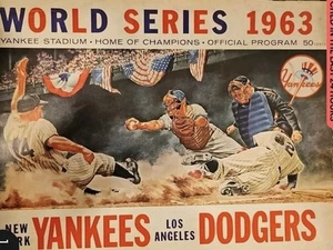 Programma World Series 1963 Sandy Koufax MVP GM 1 Record 15 K/1st WS Win Dodger⚾️ - Foto 1 di 5