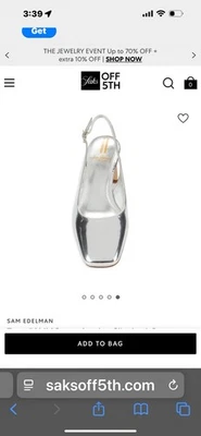 SAM EDELMAN Terra 50 毫米漆皮露背泵 7.5 — 第 1/4 张图片