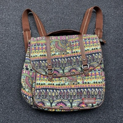 Sakroots Bag Crossbody Messenger Convertible Backpack Boho Hippie Elephant Peace - Image 1 of 4