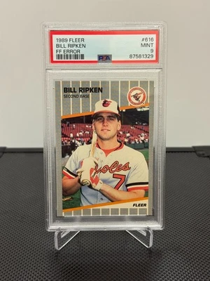 1989 Fleer Bill Ripken FF ERROR Card #616 Billy F**K Face PSA 9 Rare Mint - Image 1 of 2