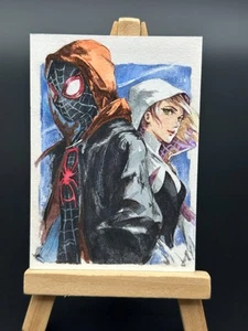 2023 Masterpiece Stuido MARVEL Original Sketch Cards 1/1 Ghost-Spider Miles - Picture 1 of 2