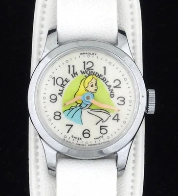 Vintage Alice in Wonderland Bradley wind-up Character Watch for Repair - Image 1 of 3
