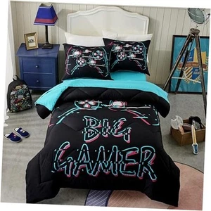Boys Full/Queen Bedding Set with Sheet, Video Gaming Bed in a Bag for Kids - Picture 1 of 7