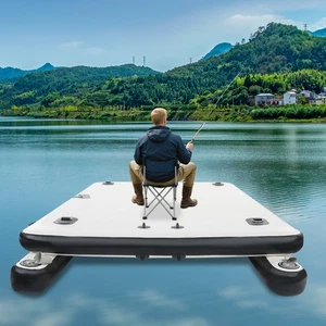 Portable Fishing Boat, Inflatable Boat, Multi Person Inflatable Swimming Dock - Picture 1 of 17