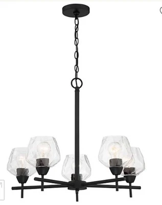 Minka Lavery 217566A Camrin 5 Light 25"W Vantage Chandelier - Coal - Image 1 of 4