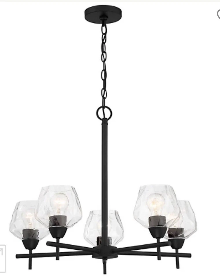 Minka Lavery 217566A Camrin 5 Light 25"W Vantage Chandelier - Coal - Image 1 of 4