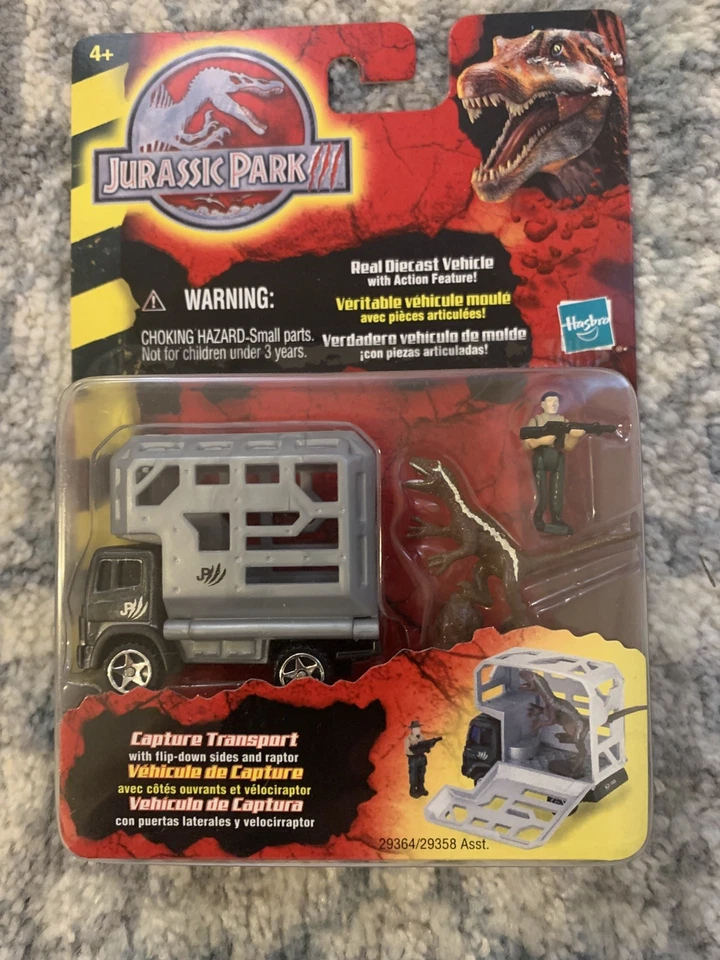 JURASSIC PARK III TRANSPORTE DE CAPTURA CON LADOS ABATIBLES CON RAPTOR 29358 NUEVO Foto 1 de 2