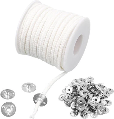 Yoosso 1600cm Kerzendocht Docht Baumwolle 75 Stränge Dicke Kerzen Candle Wick