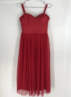 NWT Miami For Francesca's Women's Red Fit & Flare Dress - Size S - Image 1 of 4