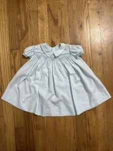 Pastels Baby Girl's Baby Blue Smocked hand embroidered Dress 3 months - Picture 1 of 7