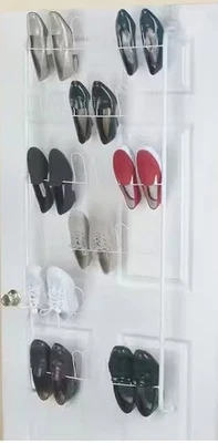 57,5 pulgadas Organizador de zapatos colgantes de metal blanco H 18 pares Foto 1 de 4