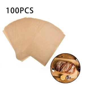 100pcs NonStick Cookie Sheet Parchment Paper Baking Sheets Pan Line Oil Paper - Picture 1 of 24