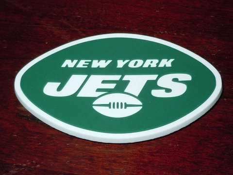 NFL Vintage NEW YORK JETS LARGE RUBBER Football FRIDGE MAGNET Standings Board Cover