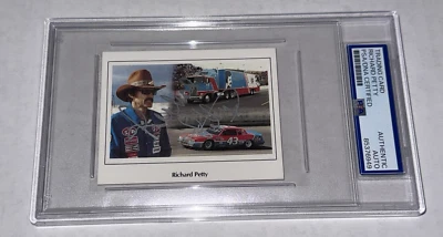 Richard Petty 1986 PHOTO GRAPHICS #10 75 GREATEST HOFer card PSA CERTIFIED COA - Image 1 of 4
