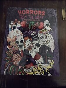 Adult Coloring Book: Horrors From The Crypt & Zombie Daze 2 Book Lot. 