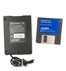 ACCURITE Travel Floppy PCMCIA Drive Passport card PC Card - Afbeelding 1 van 4