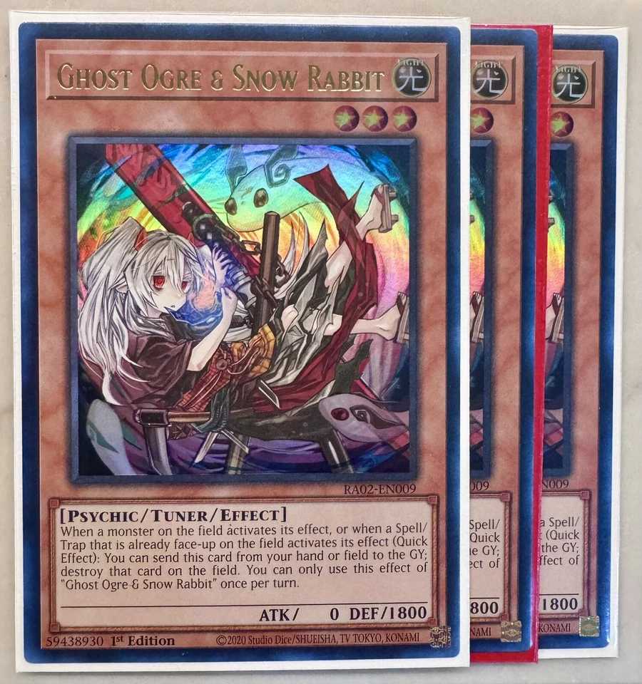 3x Ghost Ogre & Snow Rabbit 1st Edition Ultra Rare RA02-EN009 Yu-Gi-Oh - Image 1 of 1