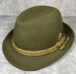 Anton Pichler Graz Hat Size 7 100% Wool Made In Austria Vintage Oktoberfest - Picture 1 of 8