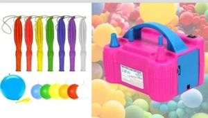 UK Tragbar 600 W Elektrische Ballonpumpe Gasgenerator Luft Hochleistungsgebläse Party Stecker - Bild 1 von 8