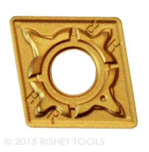 RISHET TOOLS CNMG 431 C5 Multi Layer TIN Coated Carbide Inserts (10 PCS) - Picture 1 of 1