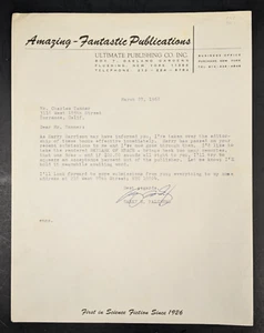 Carta firmada mecanografiada por Barry Malzberg a Charles Tanner 1968 - Imagen 1 de 3