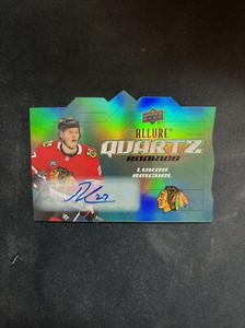 22-23 UD Allure Hockey Rookies Auto Quartz SP AQ-LR Lukas Reichel