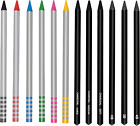 Woodless Pencil Set, 6 Pcs Woodless Colored Pencils, 3 Pcs Woodless Charcoal Pen